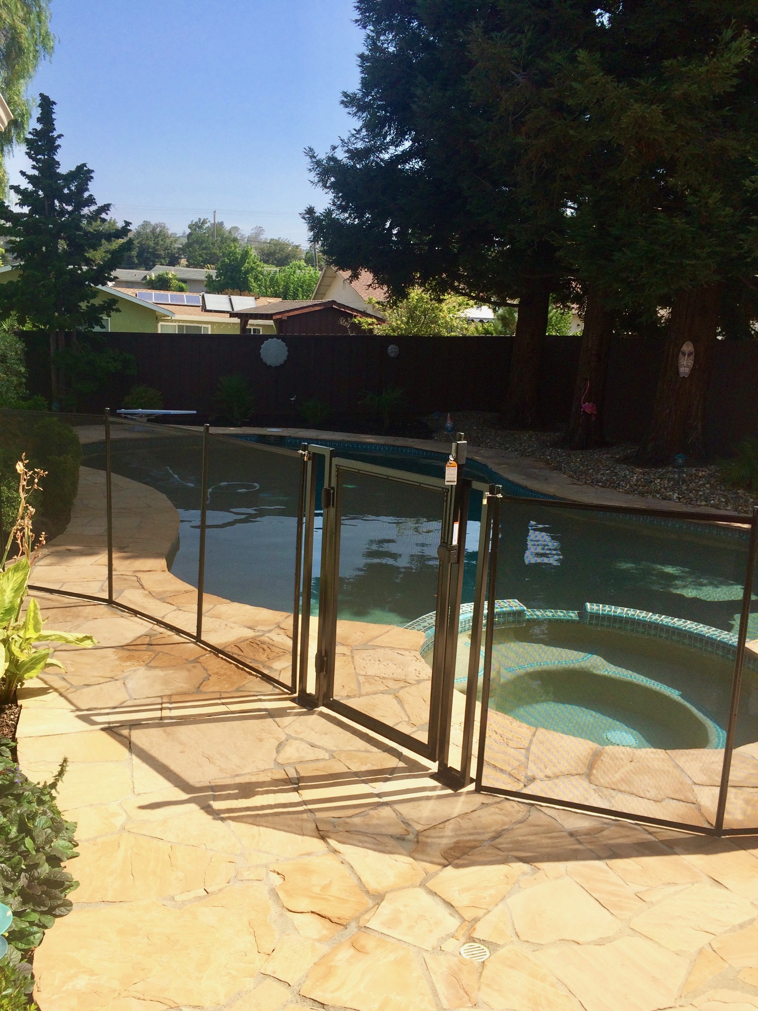 Modern pool safety fence