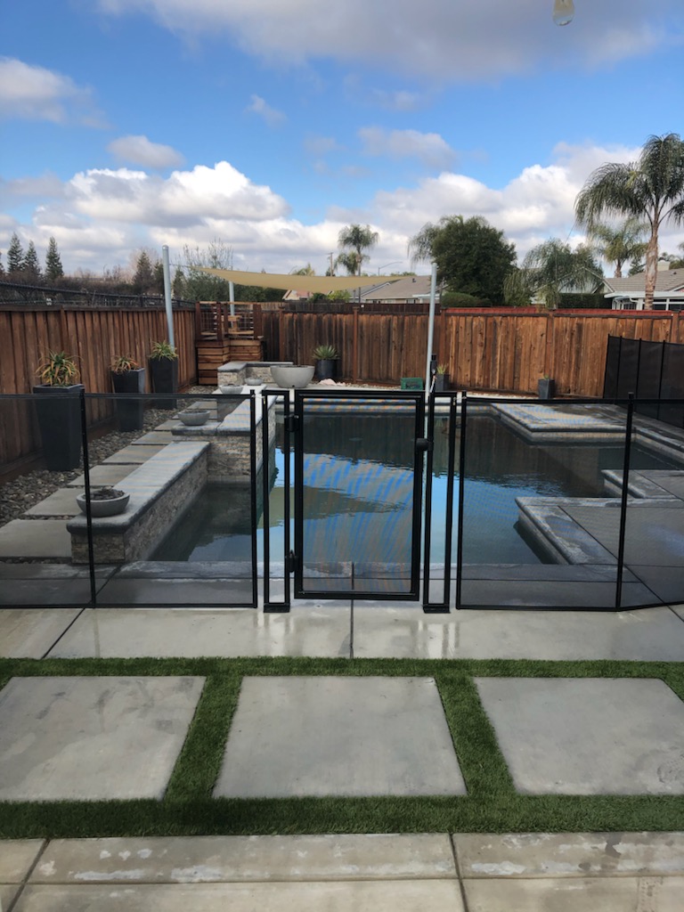 Premium pool fence installation